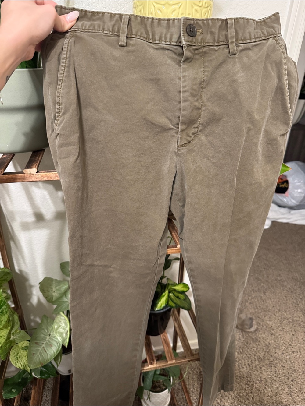 Banana Republic Olive Green Chinos - Slim Straight